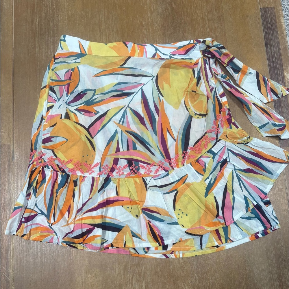C&C California Tropical Print Mini Skirt